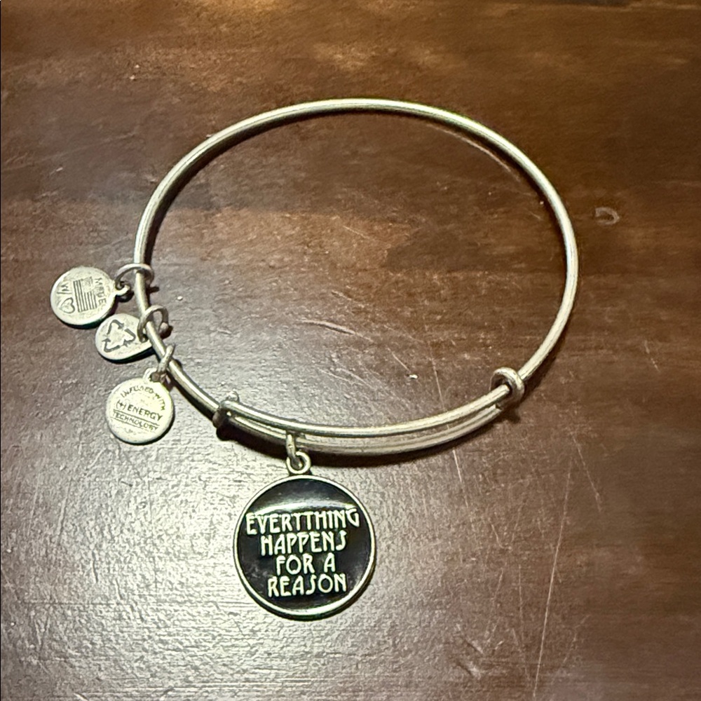Alex and Ani Silver Charm Bangle